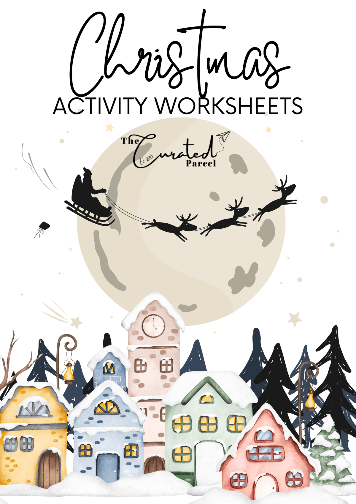 The Curated Parcel  // Christmas Activity Worksheets Digital Download - 10 pages