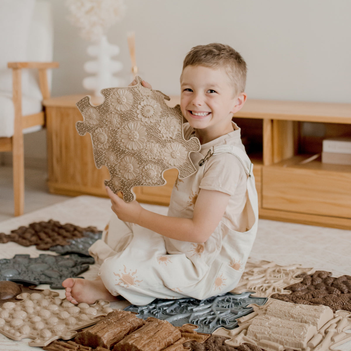 Muffik Natural Sensory Playmat Set