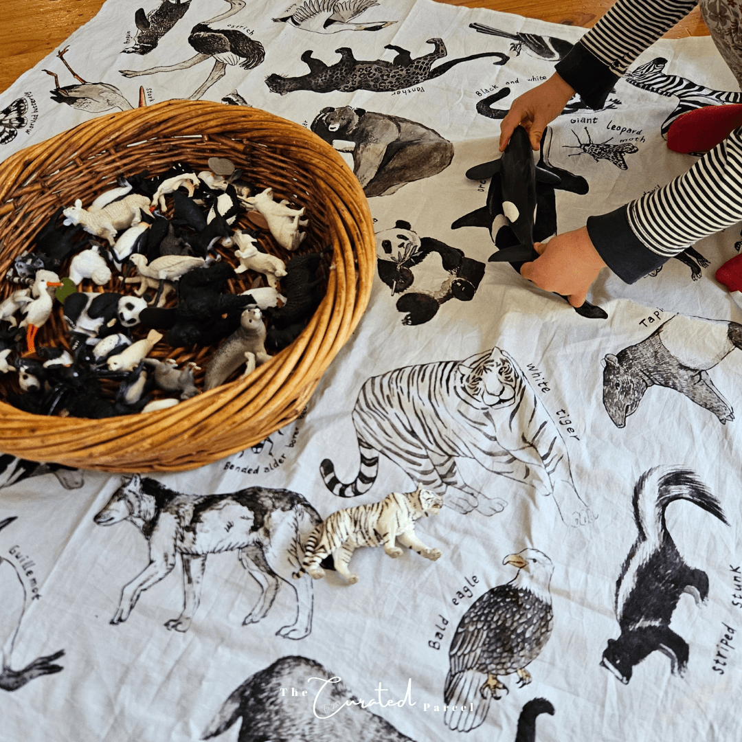 Wonderie // Inky and Ivory Animal Kingdom Play Cloth