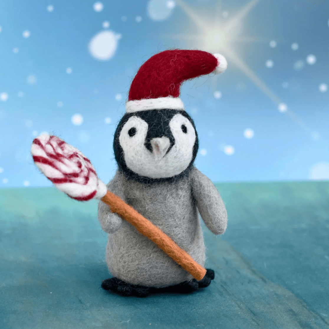 Tara Treasures // Felt Penguin with Lollipop Toy