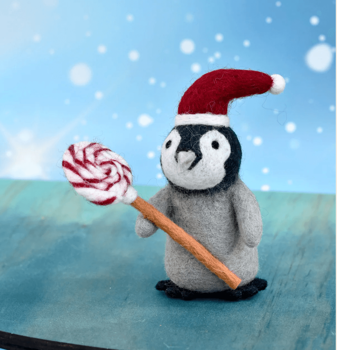 Tara Treasures // Felt Penguin with Lollipop Toy