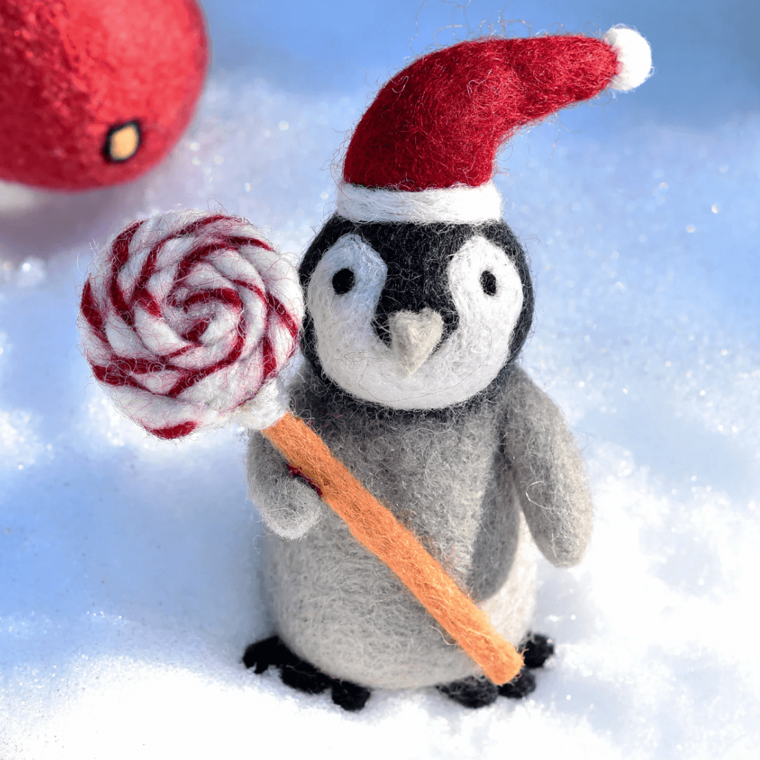 Tara Treasures // Felt Penguin with Lollipop Toy