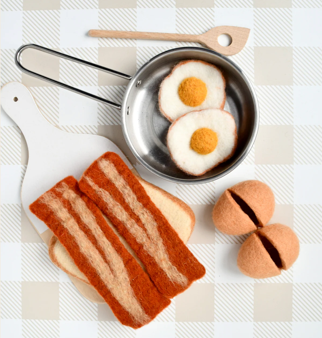 Felt Bacon And Eggs Breakfast Set