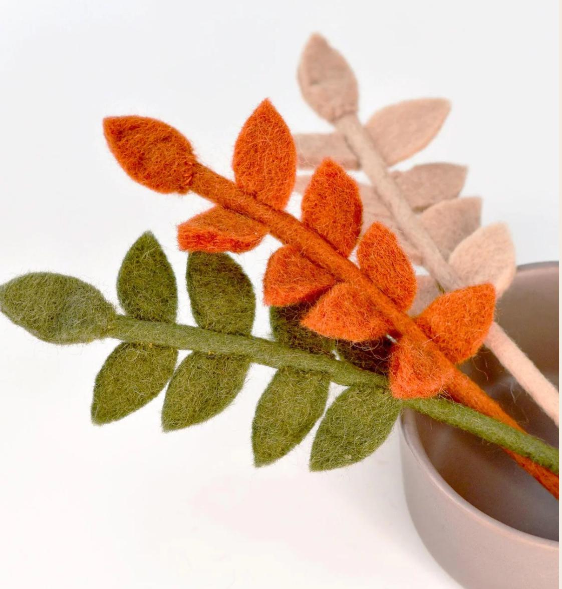 Felt Ash Leaves (Set of 3)