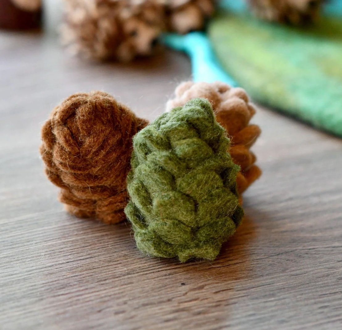 Felt Pinecones (Set of 3)