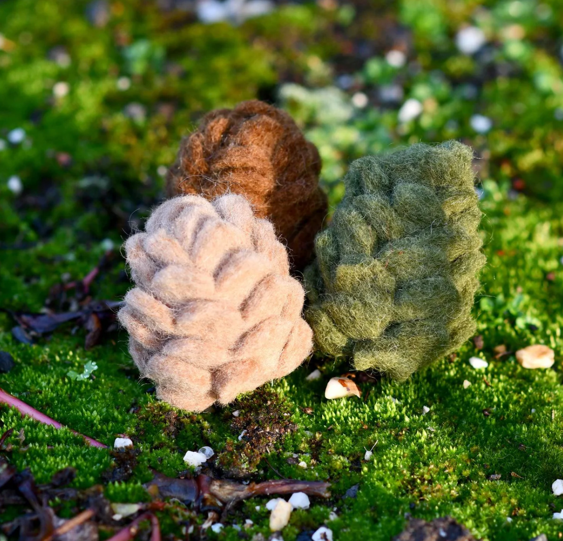 Felt Pinecones (Set of 3)