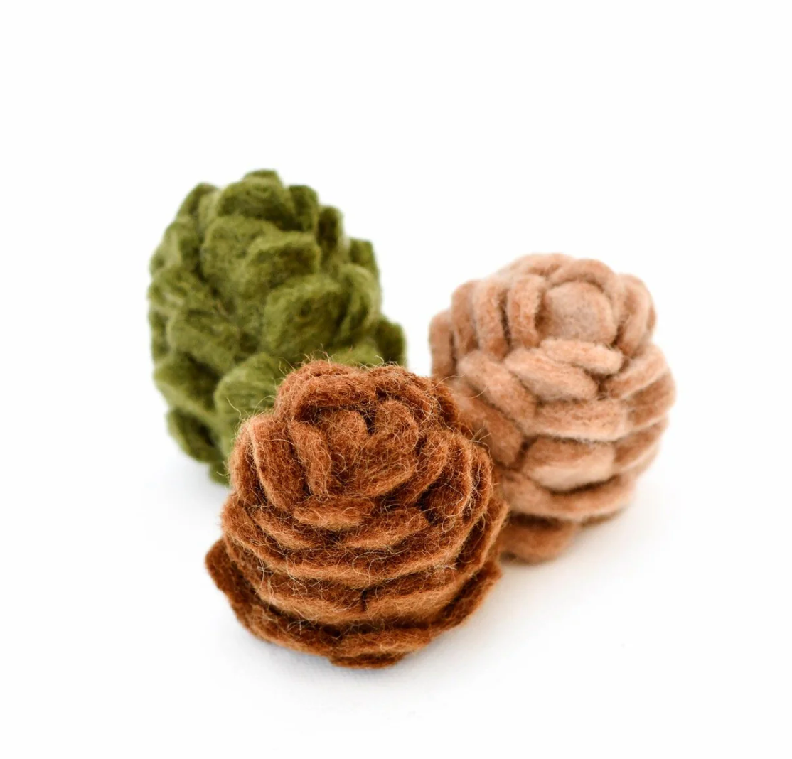 Felt Pinecones (Set of 3)