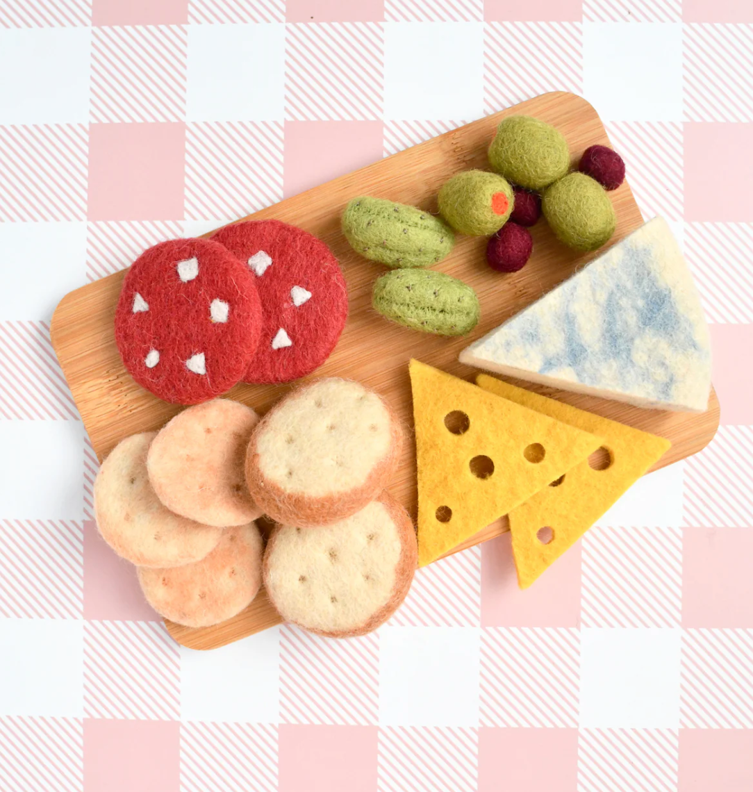 Felt Charcuterie Cheese Platter Play Food Set