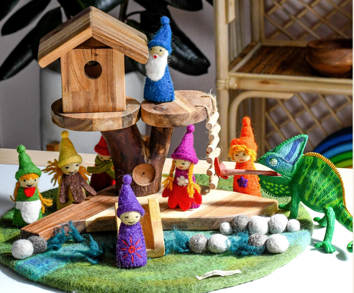 Felt Finger Puppet - Rainbow Fairies &amp; Gnomes Set