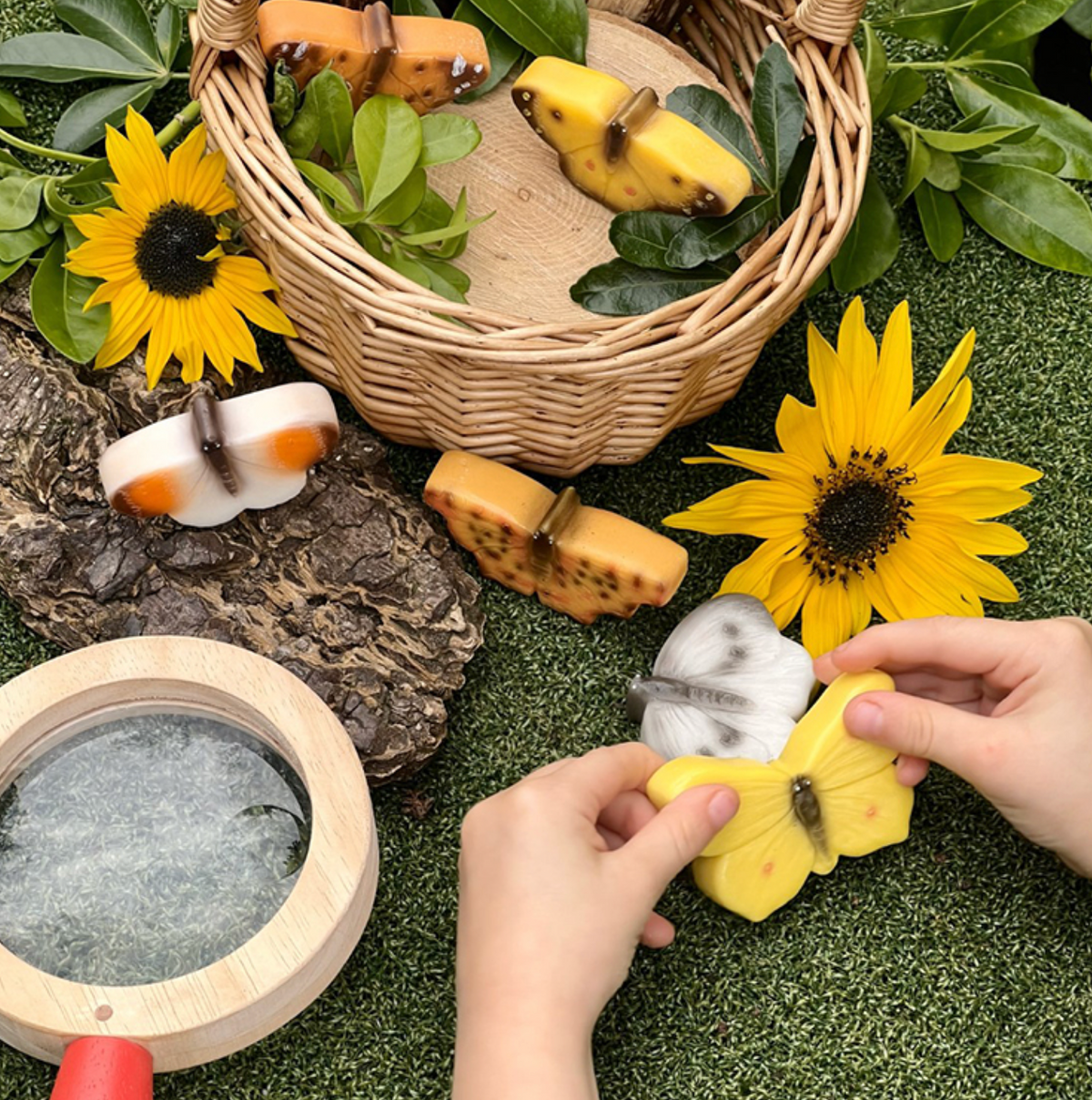 Yellow Door // Sensory Play Stones - Butterflies