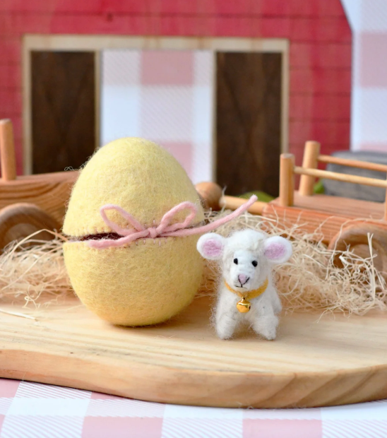 Tara Treasures // Felt Surprise Egg - Lamb Inside