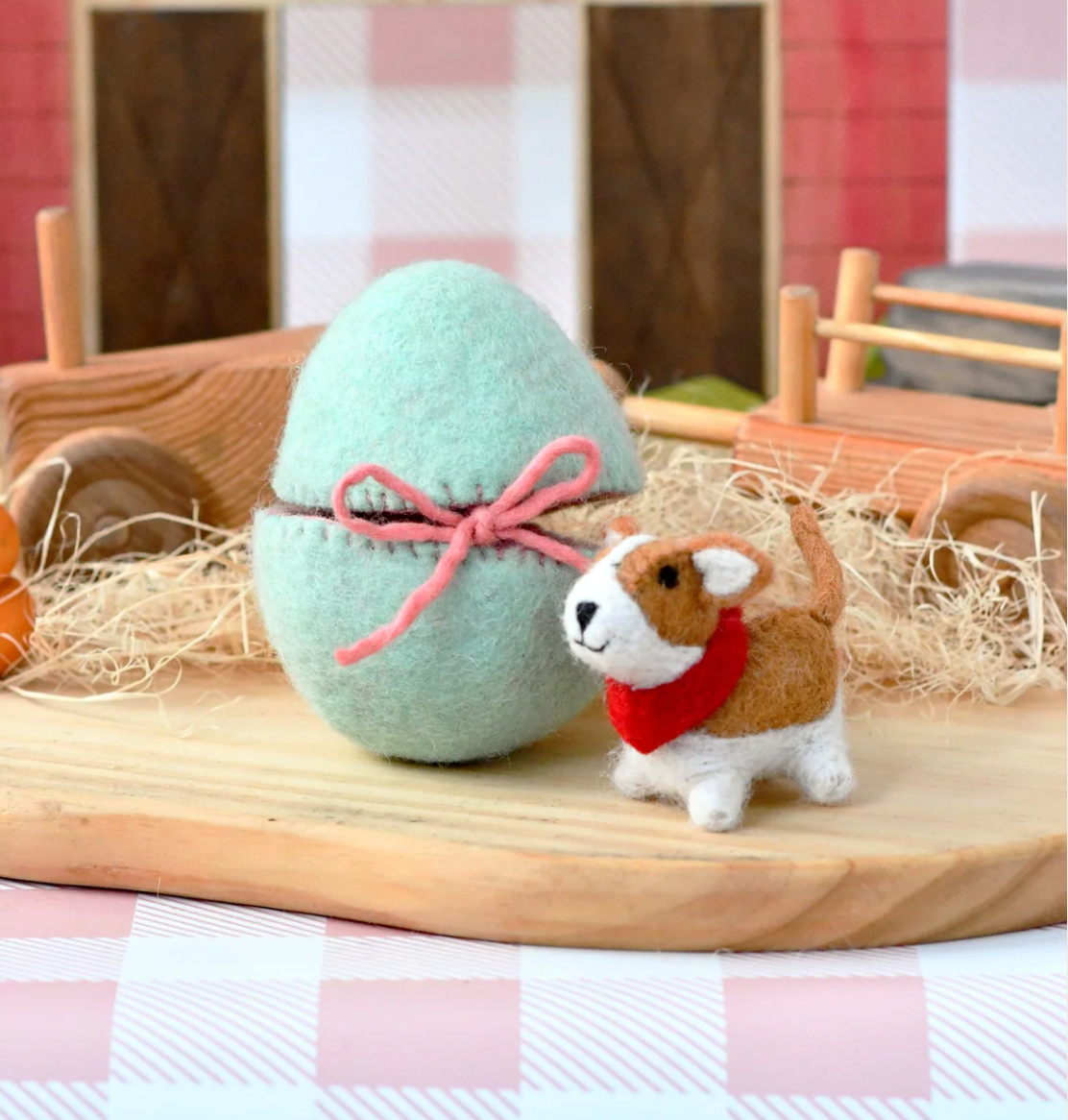 Tara Treasures // Felt Surprise Egg - Corgi Inside