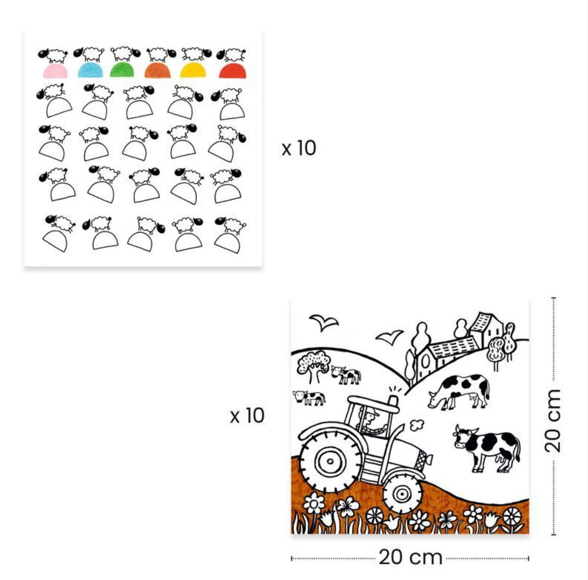 Djeco // Farm Colouring Activity Dispenser