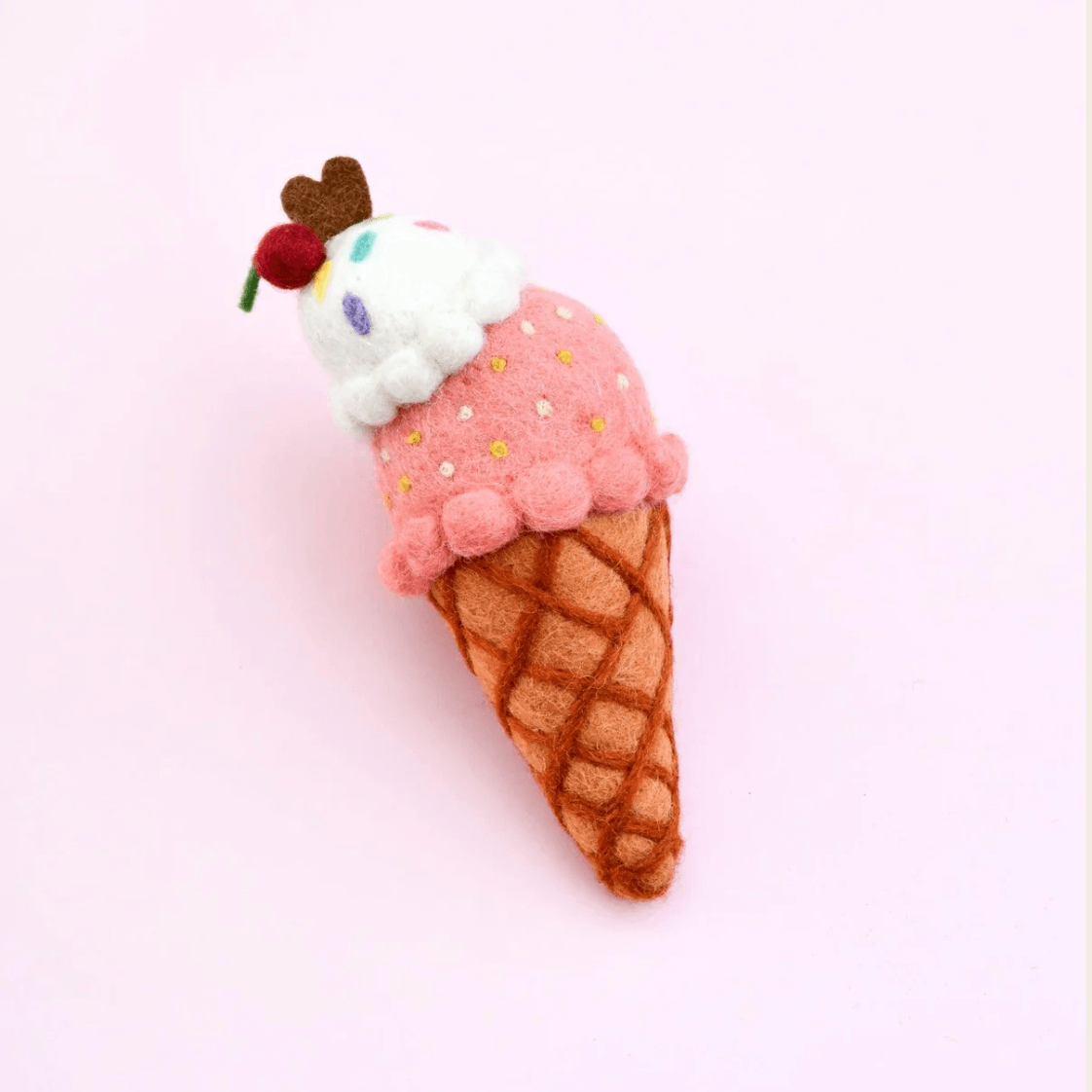 Tara Treasures // Felt Coconut and Watermelon Sorbet Ice Cream