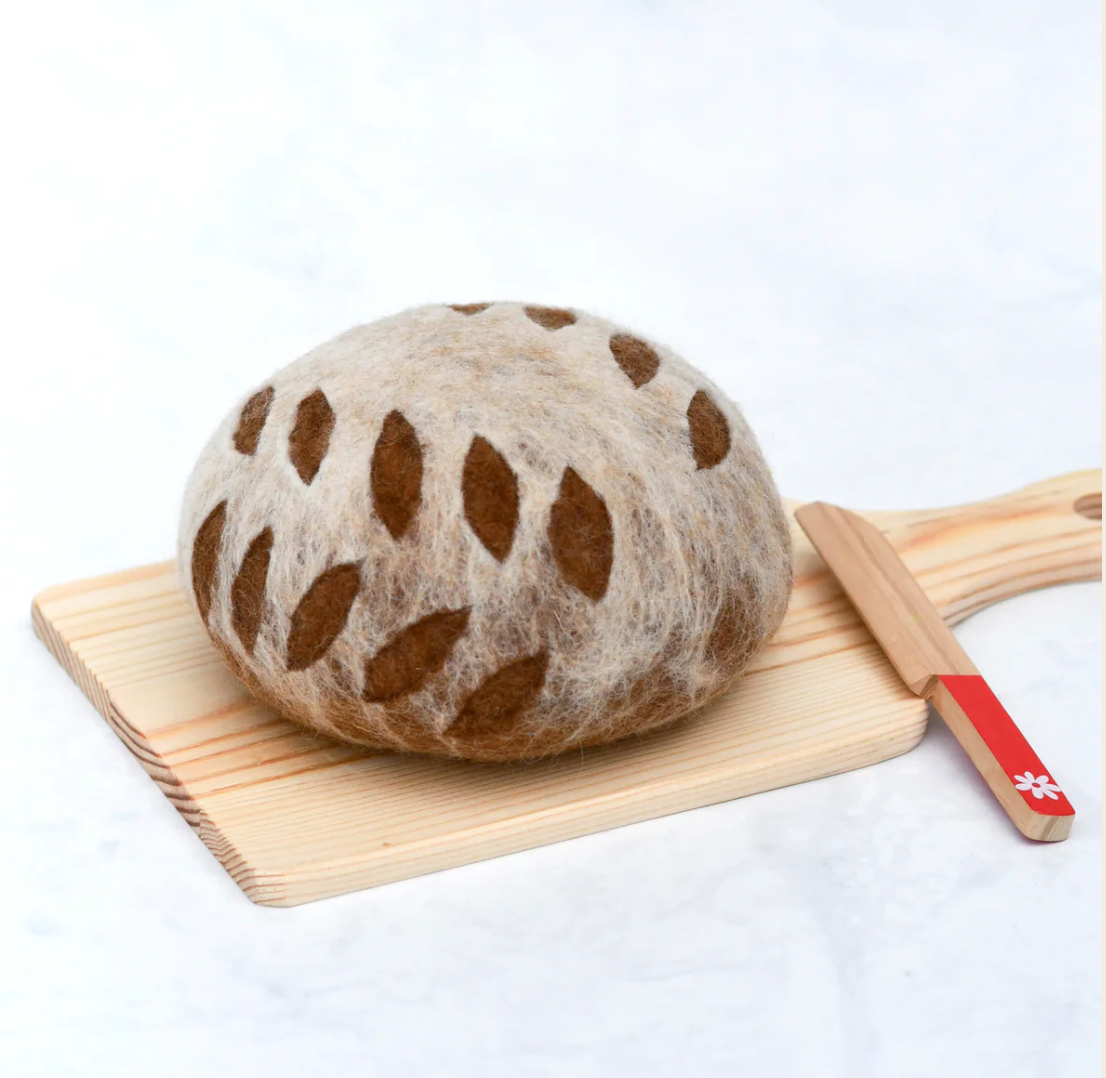 Felt Sourdough Bread With Leaf Cut