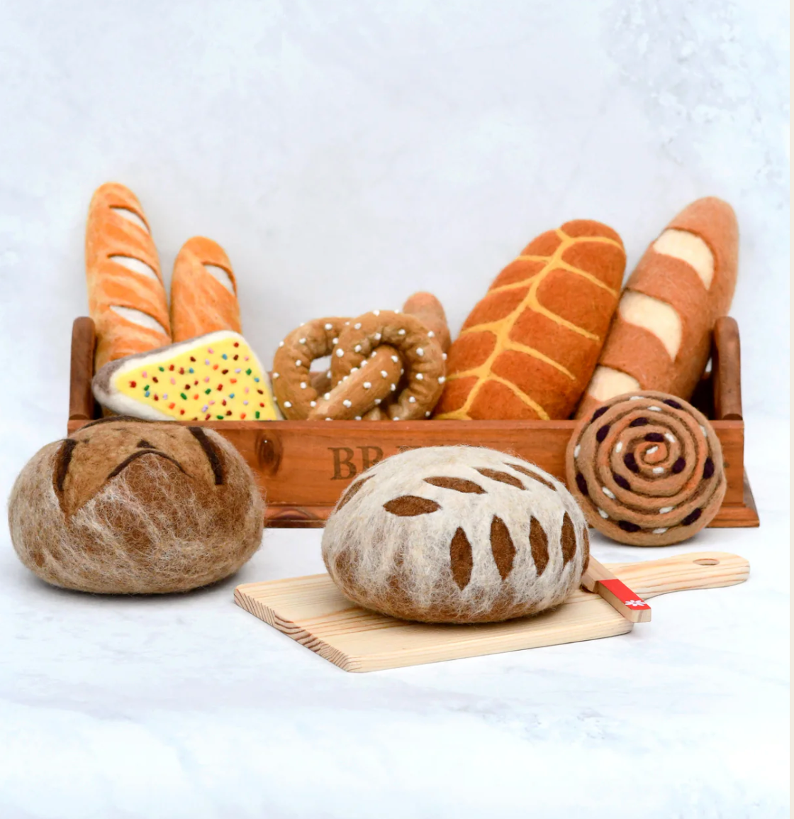 Felt Sourdough Bread With Leaf Cut