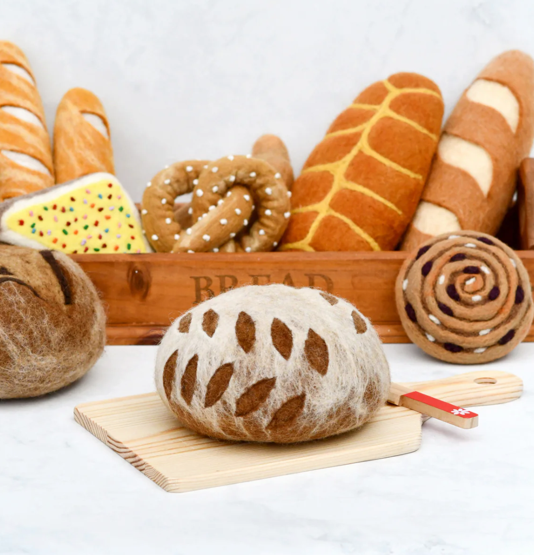 Felt Sourdough Bread With Leaf Cut