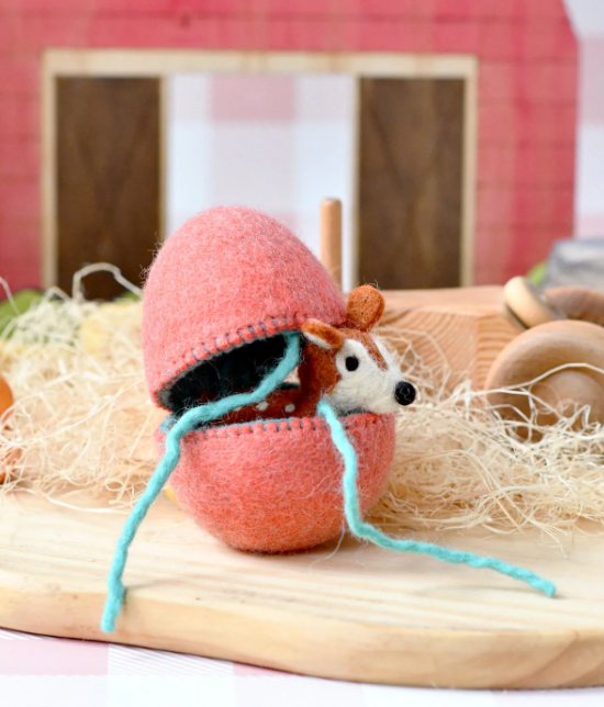 Tara Treasures // Felt Surprise Egg - Deer Inside