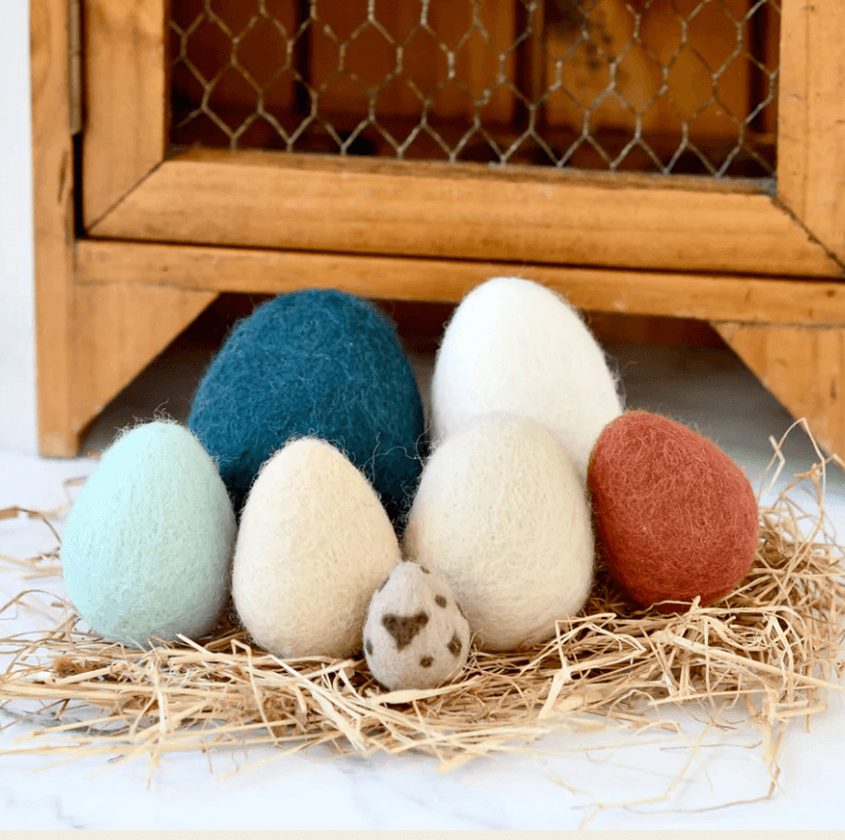 The Curated Parcel - Felt Eggs (7 Types of Poultry Eggs) 