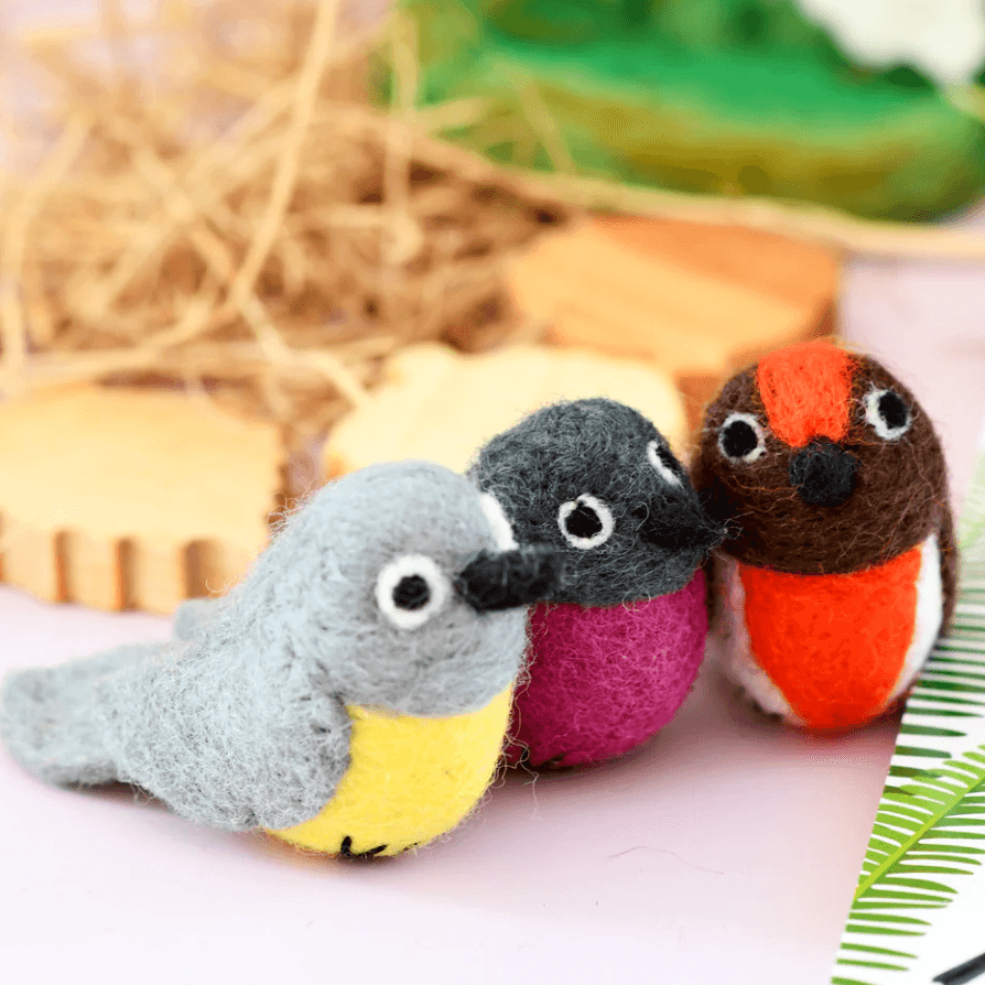 The Curated Parcel - Felt Australian Robins 