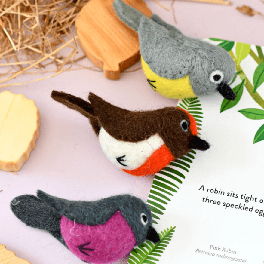 The Curated Parcel - Felt Australian Robins 