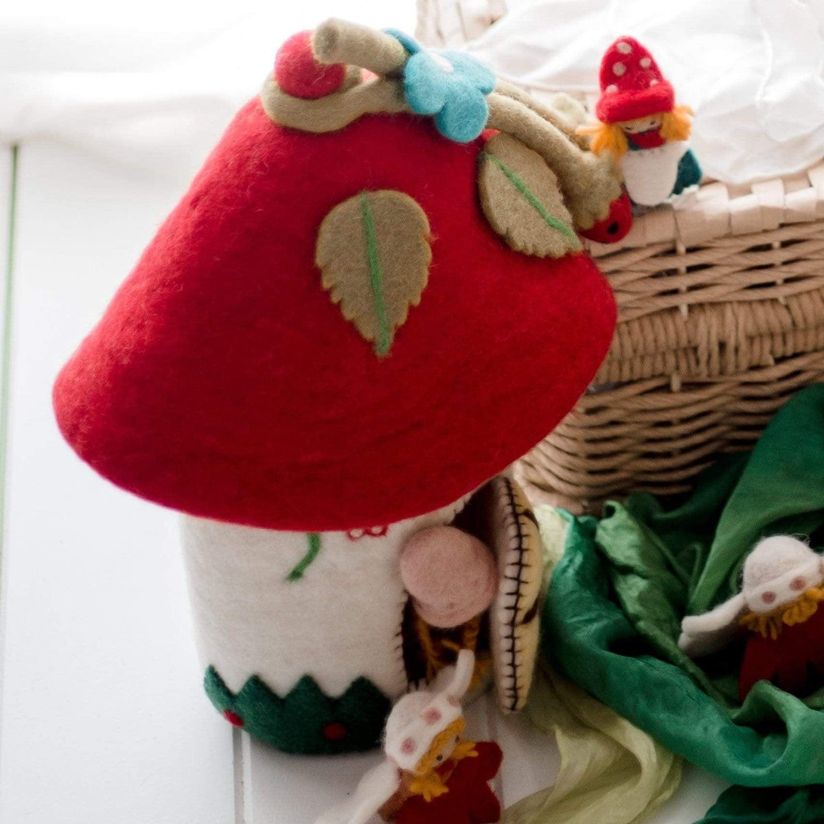 The Curated Parcel - Fairies &amp; Gnomes Felt Home - Red 