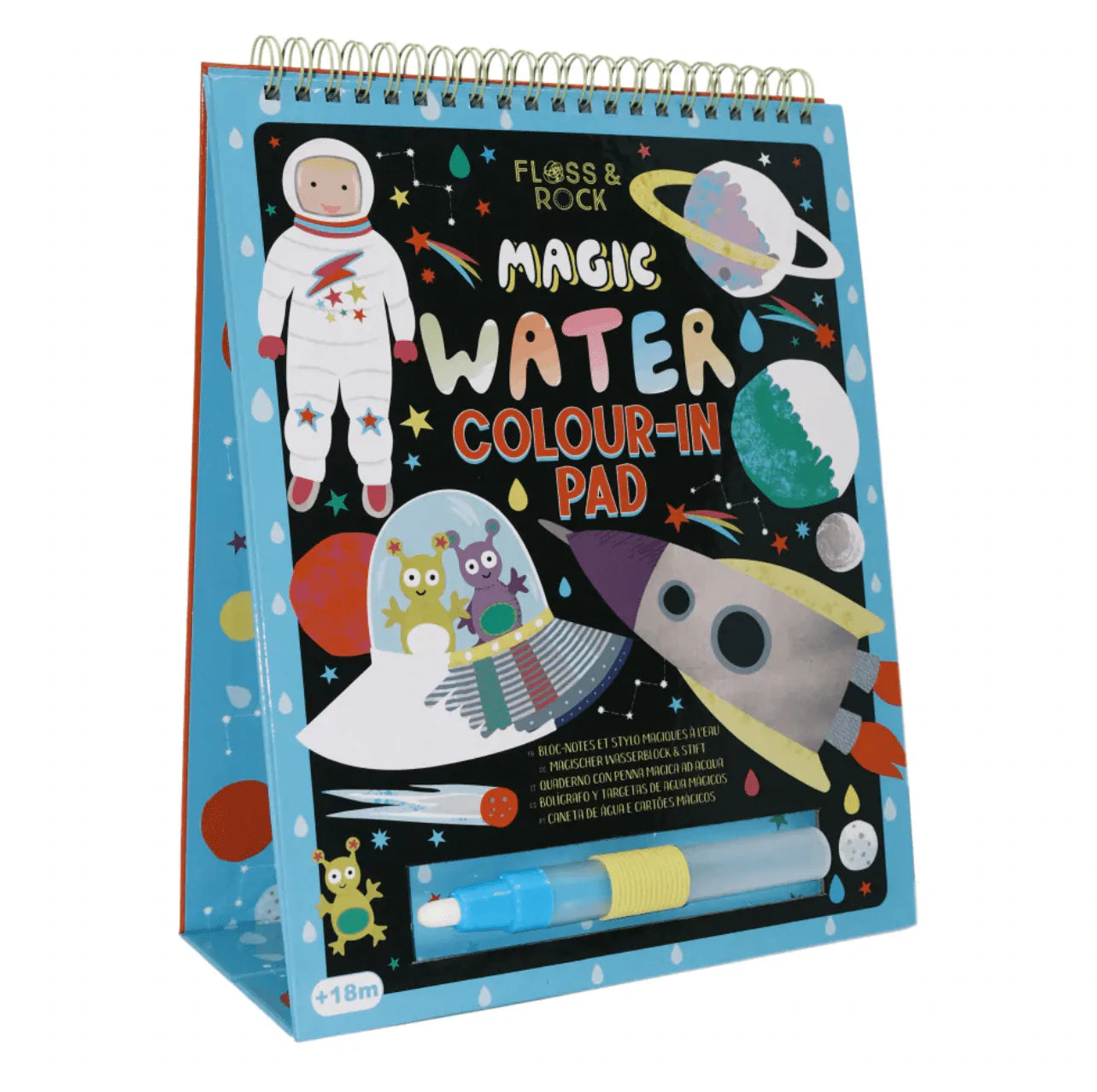 The Curated Parcel - Floss & Rock Magic Water Colouring Flipbook - Space 